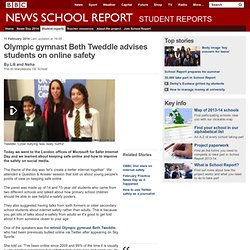 School Report - Olympic gymnast Beth Tweddle advises students on online safety