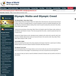 Olympic Motto and Olympic Creed