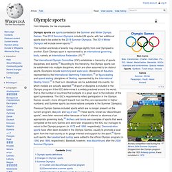 Olympic sports