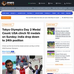 Tokyo Olympics Day 2 Medal Count: USA clinch 10 medals on Sunday; India drop down to 24th position