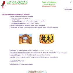 Jeux olympiques antiques, origine, histoire - Olympie, Zeus LEXILOGOS