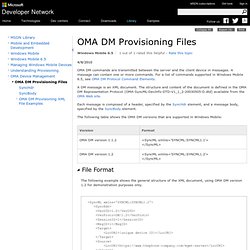 OMA DM Provisioning Files