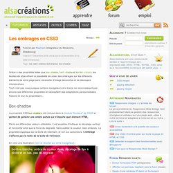 Les ombrages en CSS3 - Alsacréations