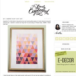 The Lovely Cupboard: DIY Ombre Paint Chip Art + Guest Room Reveal