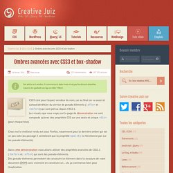 Ombres avancées avec CSS3 et box-shadow - CSS / CSS3