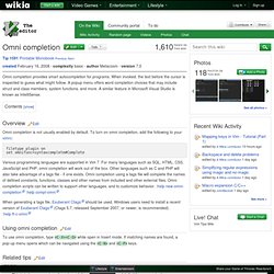 Start - Omni completion - Vim Tips Wiki - Pentadactyl