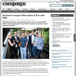 Omnicom merges £60m Adam & Eve with DDB