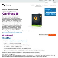 OmniPage - Nuance Omnipage Standard 18 - Imaging Software - Price & Trial - Nuance.co.uk