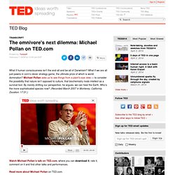 The omnivore's next dilemma: Michael Pollan on TED.com