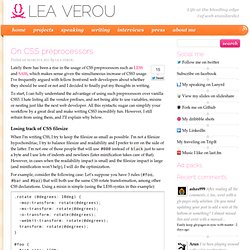 On CSS preprocessors