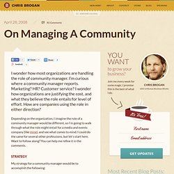 On Managing A Community