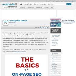 On-Page SEO Basics