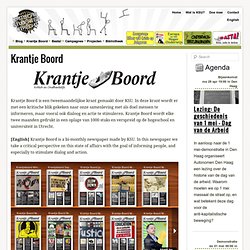 Krantje Boord - Kritisch en Onafhankelijk - Utrechtse studentenkrant van Kritische Studenten Utrecht