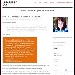 Once a Librarian, Always a Librarian?