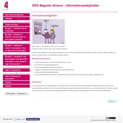 Informatievaardigheden / Onderzoek in zes stappen RSG Magister Alvinus - Lesmateriaal - Wikiwijs