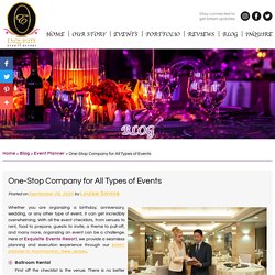One-Stop Company for All Types of Events