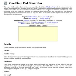One-Time Pad Generator