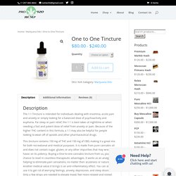 One to One Tincture - Pro Hemp 420