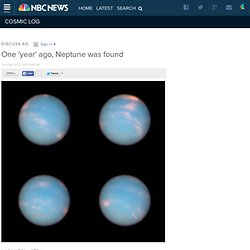 One 'year' ago, Neptune was found