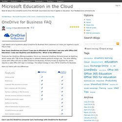 OneDrive for Business FAQ - Microsoft Education in the Cloud