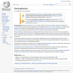 Recovered Definition: Oneirophrenia - Wikipedia