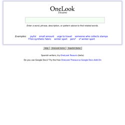 OneLook Reverse Dictionary