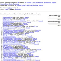 OneLook: General dictionary sites