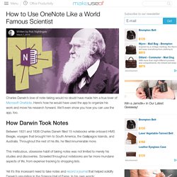 How to Use OneNote Like a World Famous Scientist