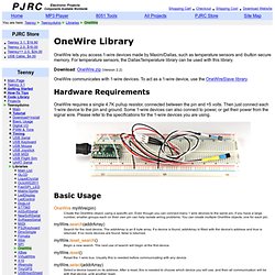 OneWire Arduino Library, connecting 1-wire devices (DS18S20, etc) to Teensy