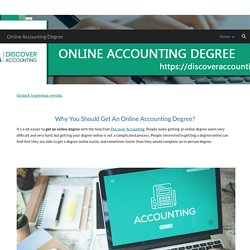 Online Accounting Degree