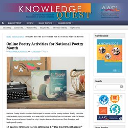 Online Poetry Activities for National Poetry Month