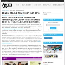 Ignou Online Admission 2016 - Ignou Assignments