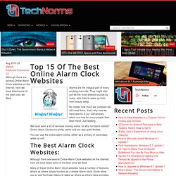 Top 15 Of The Best Online Alarm Clock Websites