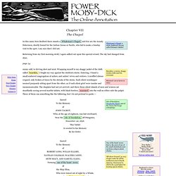 Power Moby-Dick, the Online Annotation — Chapter 7