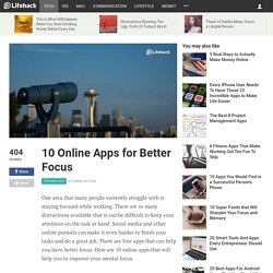 10 Online Apps for Better Focus