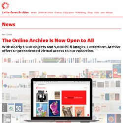 The Online Archive Is Now Open to All – Letterform Archive