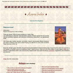 Online Asana Index