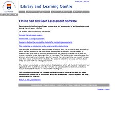 Online Self and Peer Assessment Software
