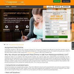 Assignment Help Online Services in UAE From Experts