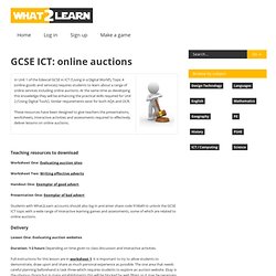 GCSE ICT: online auctions