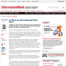 Is There An Online Backup Price War? - Smb - Services -
