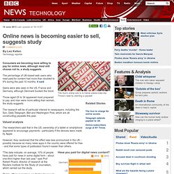 Online news is becoming easier to sell, suggests study