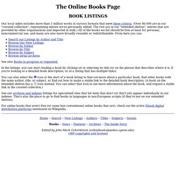 The Online Books Page: Book Listings