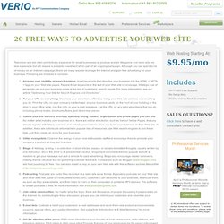 Online Business Guide: 20 Free Ways to Advertise Your Web Site