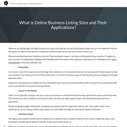 Online Business Listing Sites?