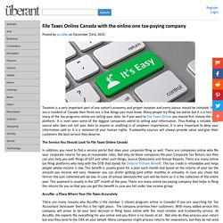 File Taxes Online Canada with the online one tax-paying company