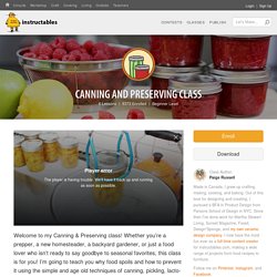 Free Online Canning and Preserving Class