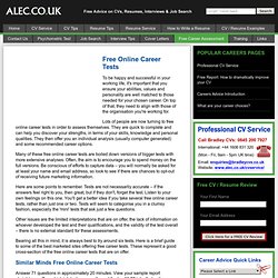 Free Online Career Tests; which free career online placement tests are best?