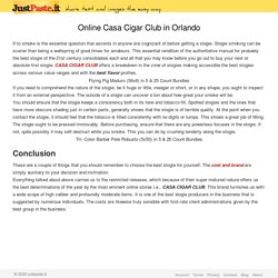 Online Casa Cigar Club in Orlando