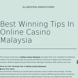 Is Secure To Play Games At Online Casino Malaysia Site?